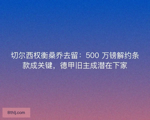 切尔西权衡桑乔去留：500 万镑解约条款成关键，德甲旧主成潜在下家
